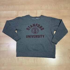 League Collegiate Wear Stanford University Triblend Crewneck Sweatshirt Grey Sma